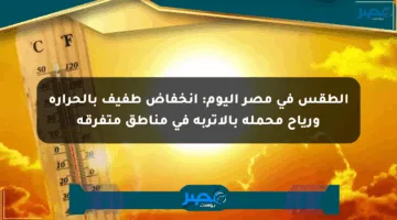 الطقس في مصر اليوم: انخفاض طفيف بالحرارة ورياح محملة بالأتربة في مناطق متفرقة